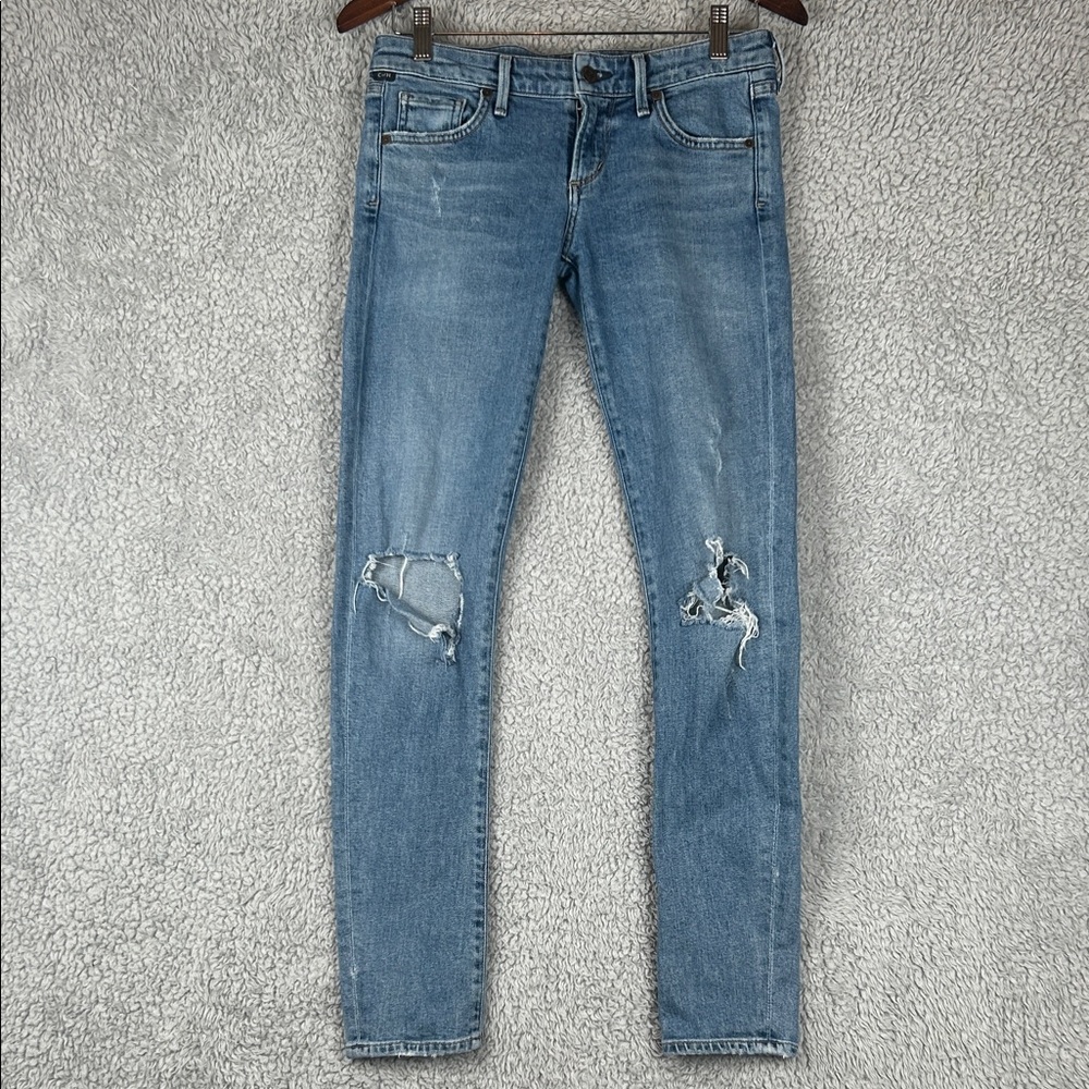 Citizens of Humanity Racer Low Rise Skinny  Ripped Jeans Women’s Size 25